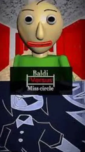 ai character: baldi vs Ms Circle background