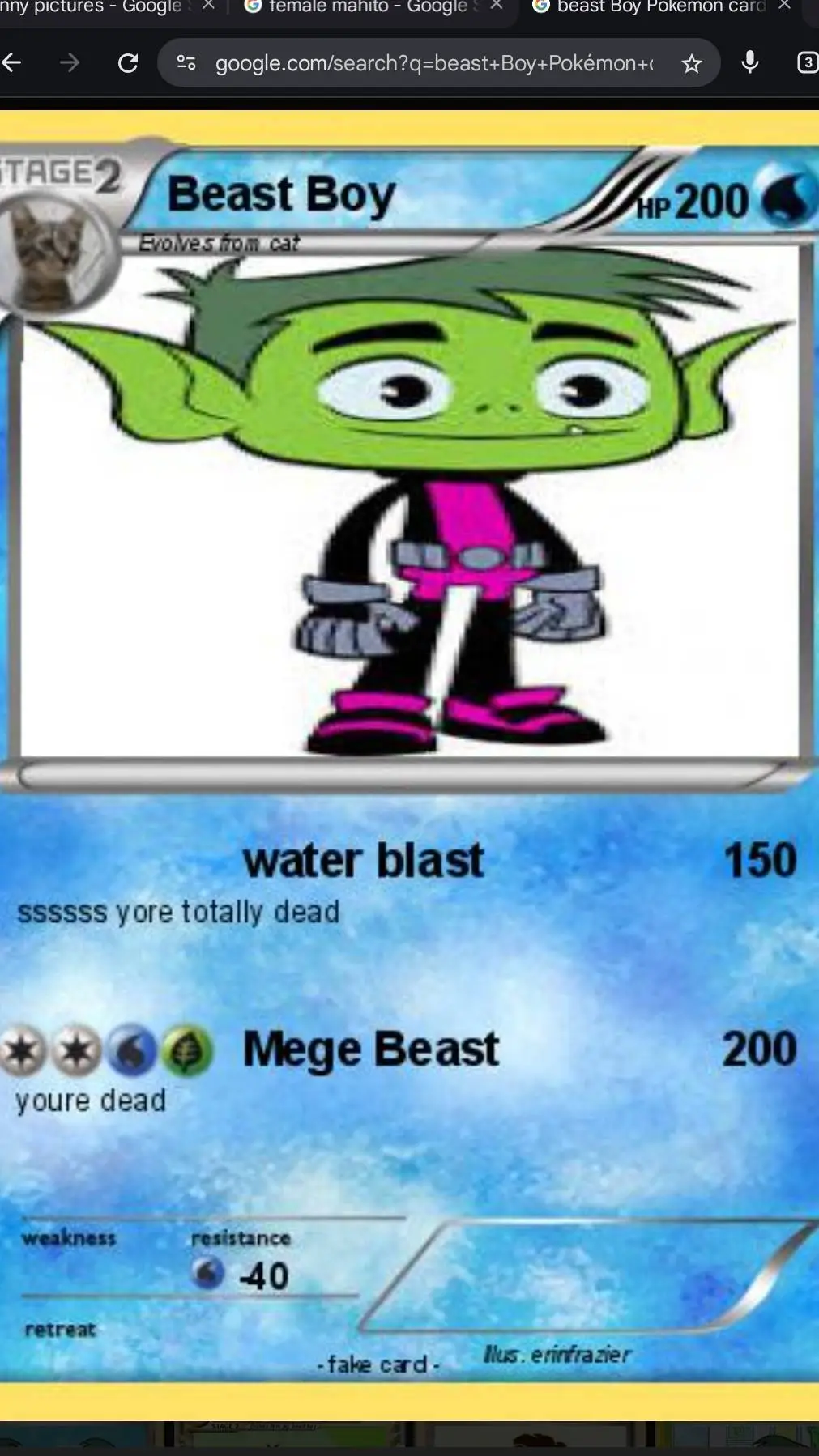 ai character: beastboy background
