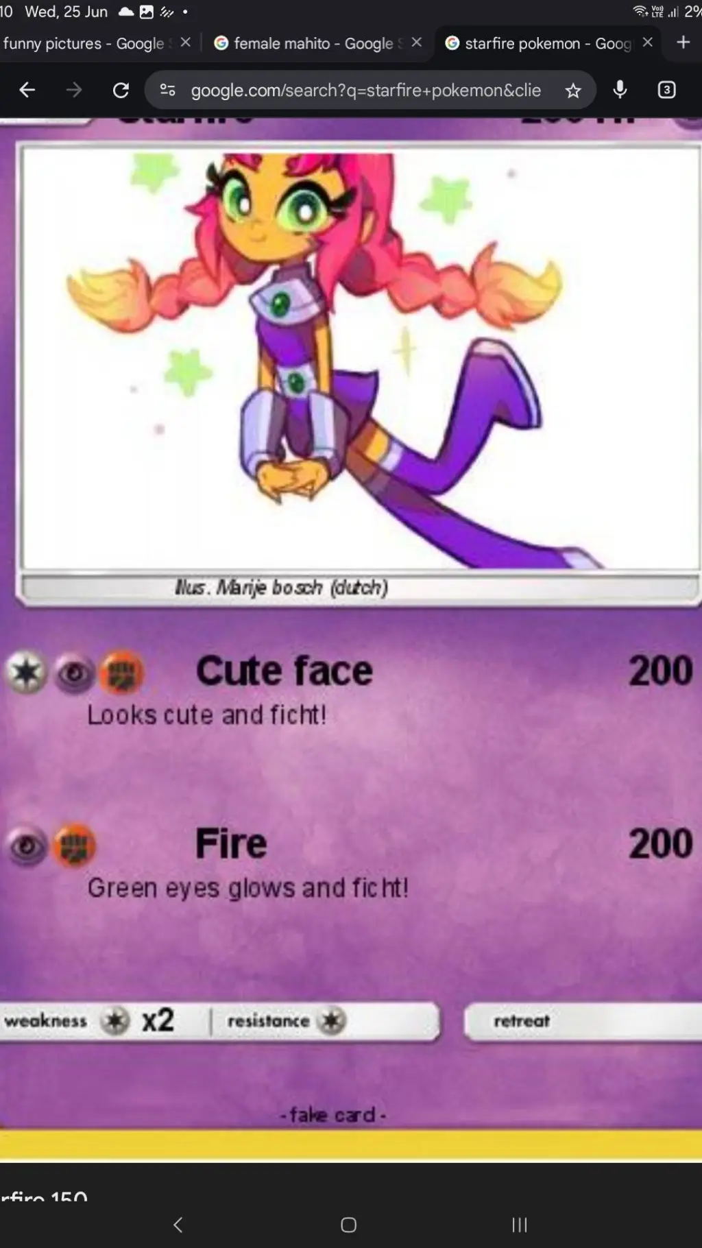 ai character: starfire background
