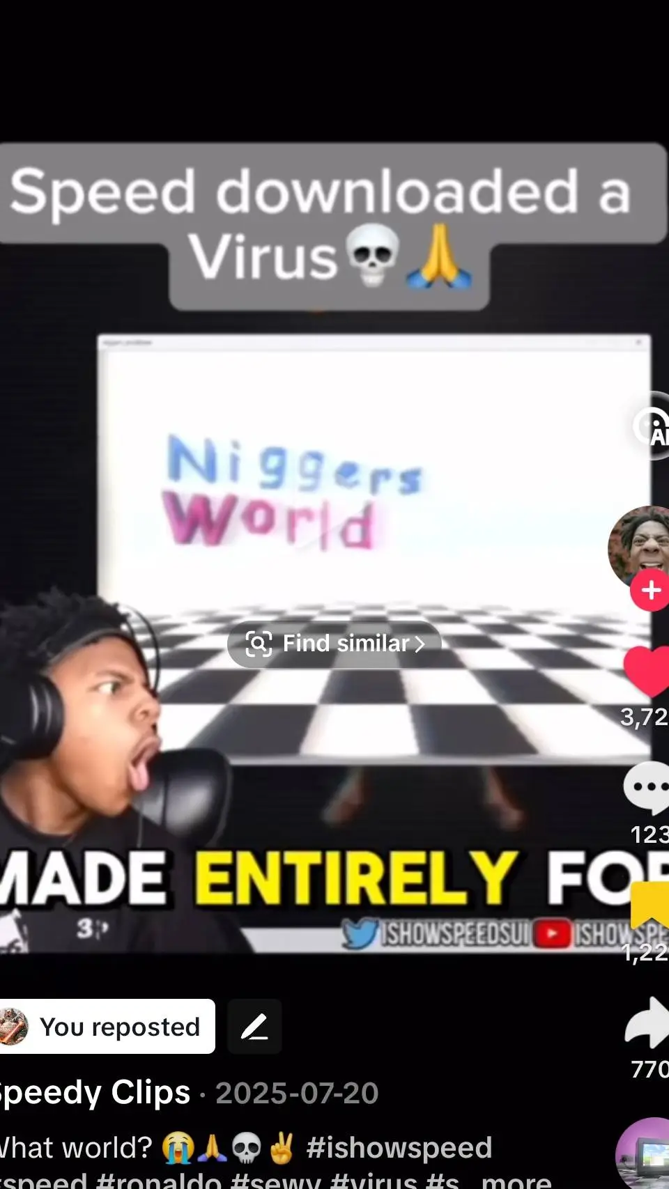 ai character: OMG SPEED VIRUS background