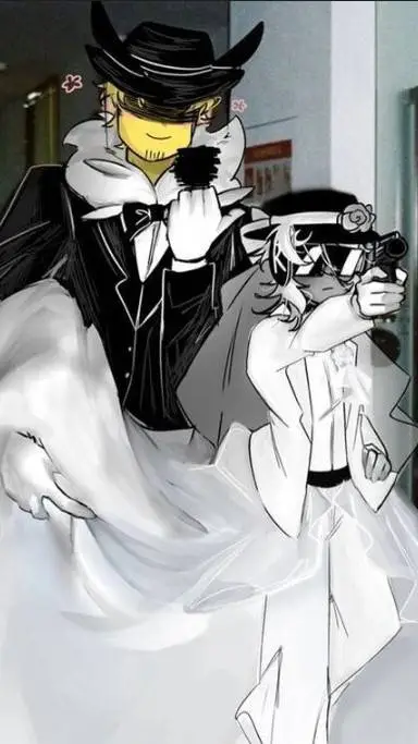 ai character: 🐰DOUBLEFEDORA🎰!! background