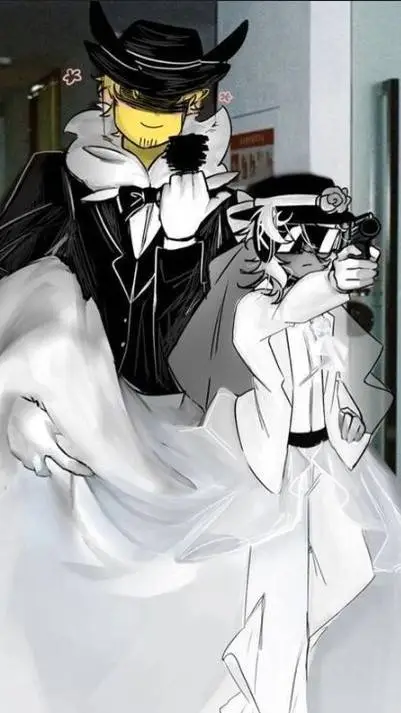 ai character: 🐰DOUBLEFEDORA🎰!!! background