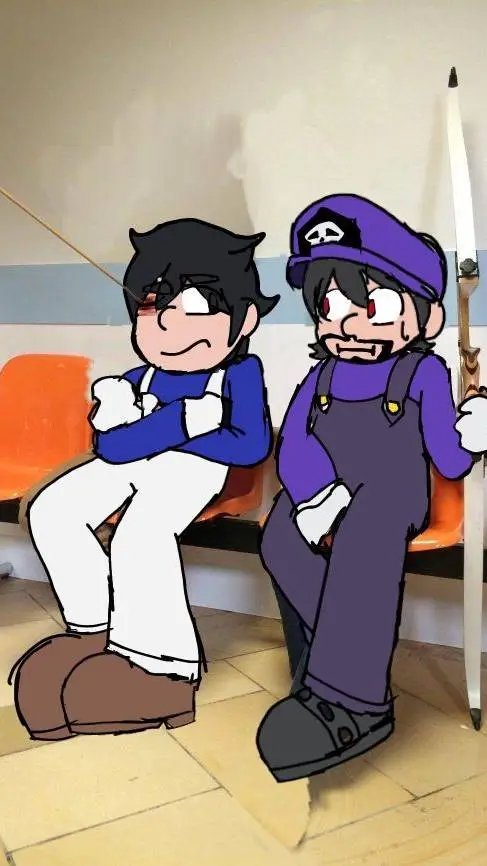 ai character: smg4 crew × MD background