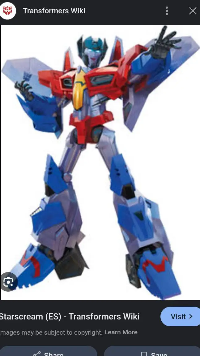 ai character: Lord starscream background