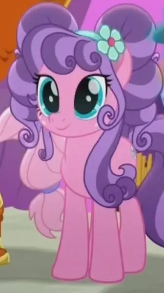 ai character: MLP Petunia Petals background