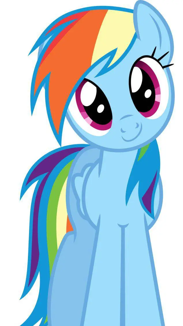 ai character: MLP Rainbow Dash  background