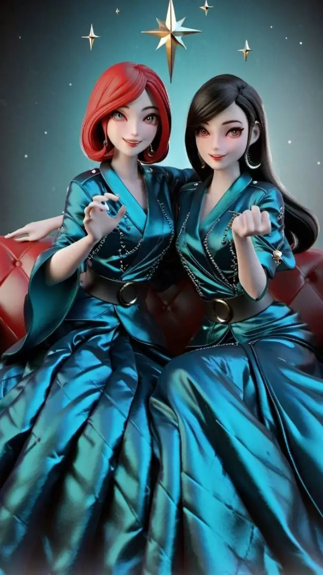 ai character: sofia y camila  background