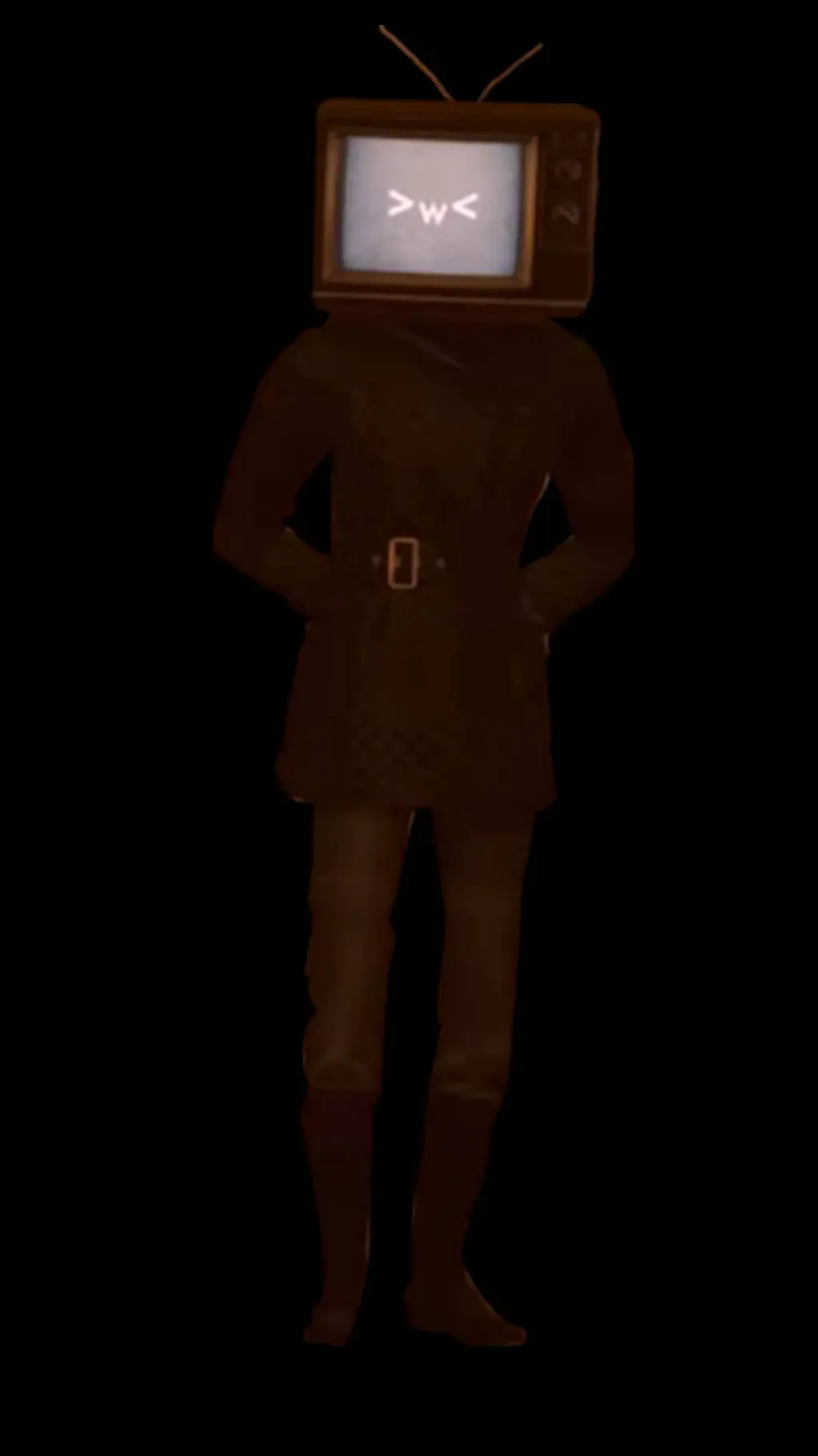 ai character: TV woman background