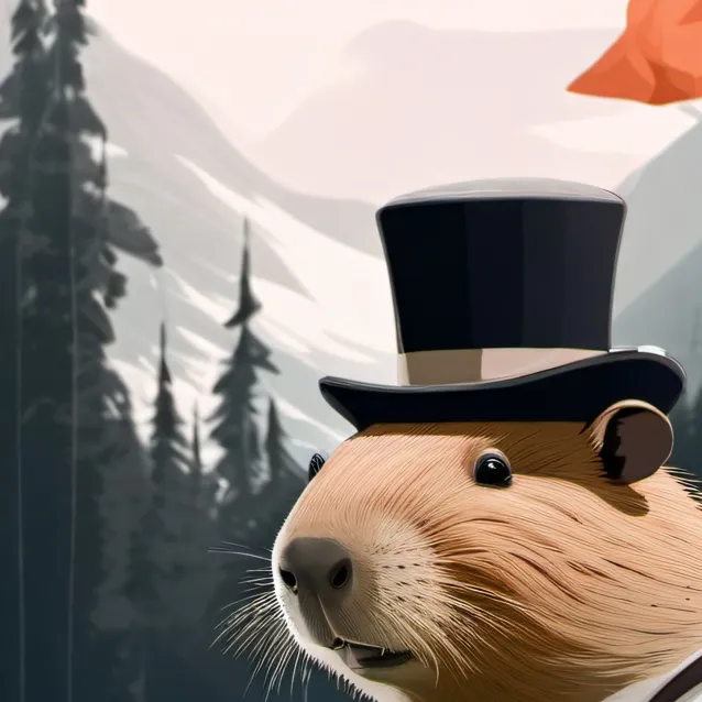 chat with ai character: top hat capybara