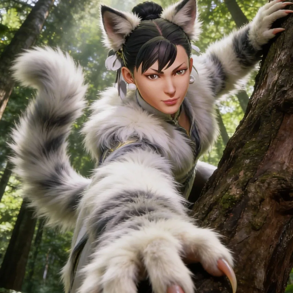 chat with ai character: Neko Chun Li 
