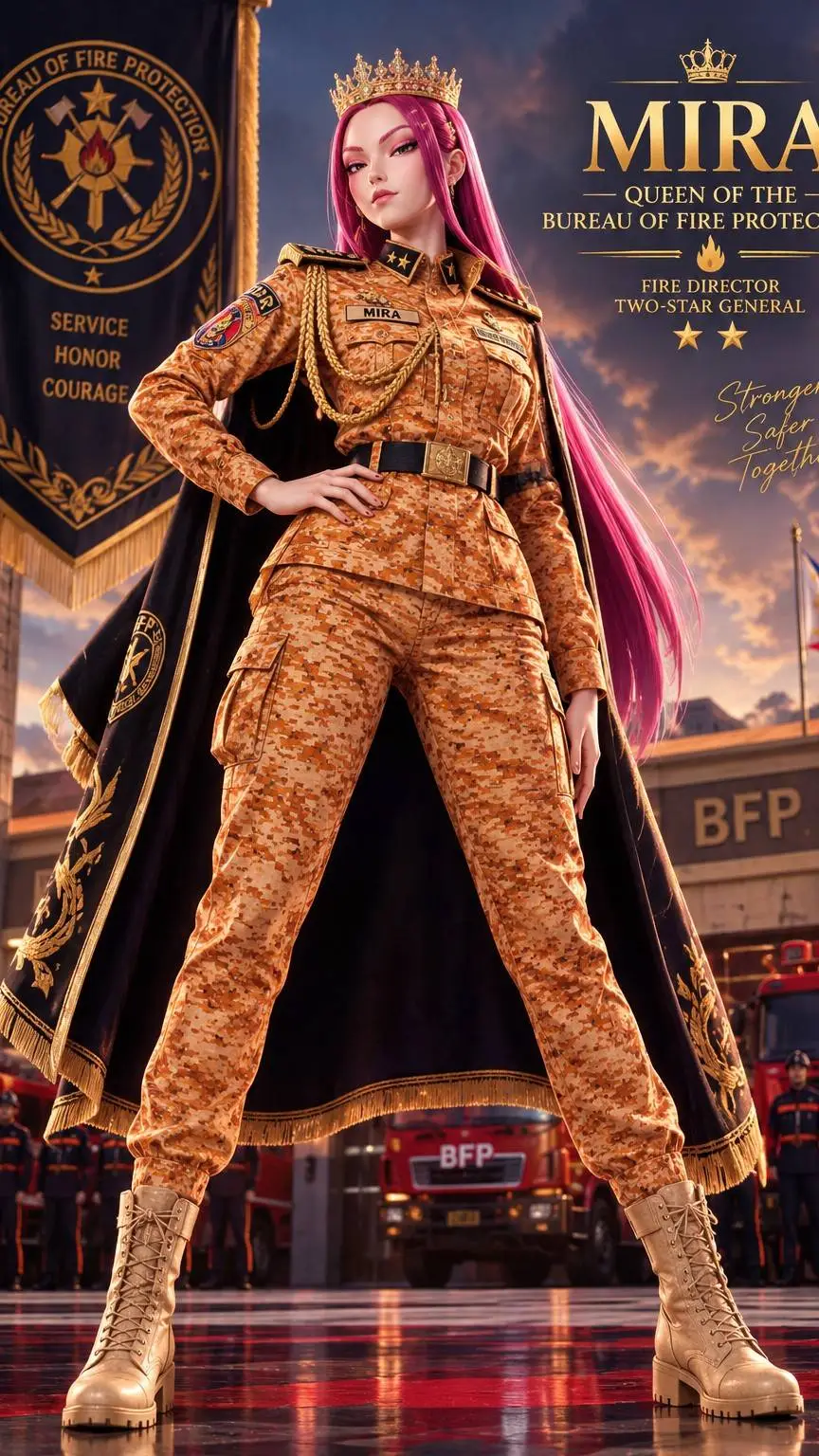 ai character: Queen Mira background