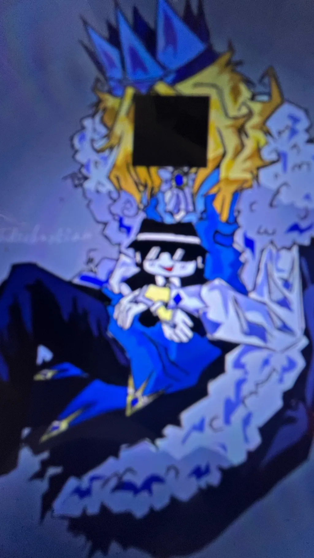 ai character: •🧊Itrapped!💵• background