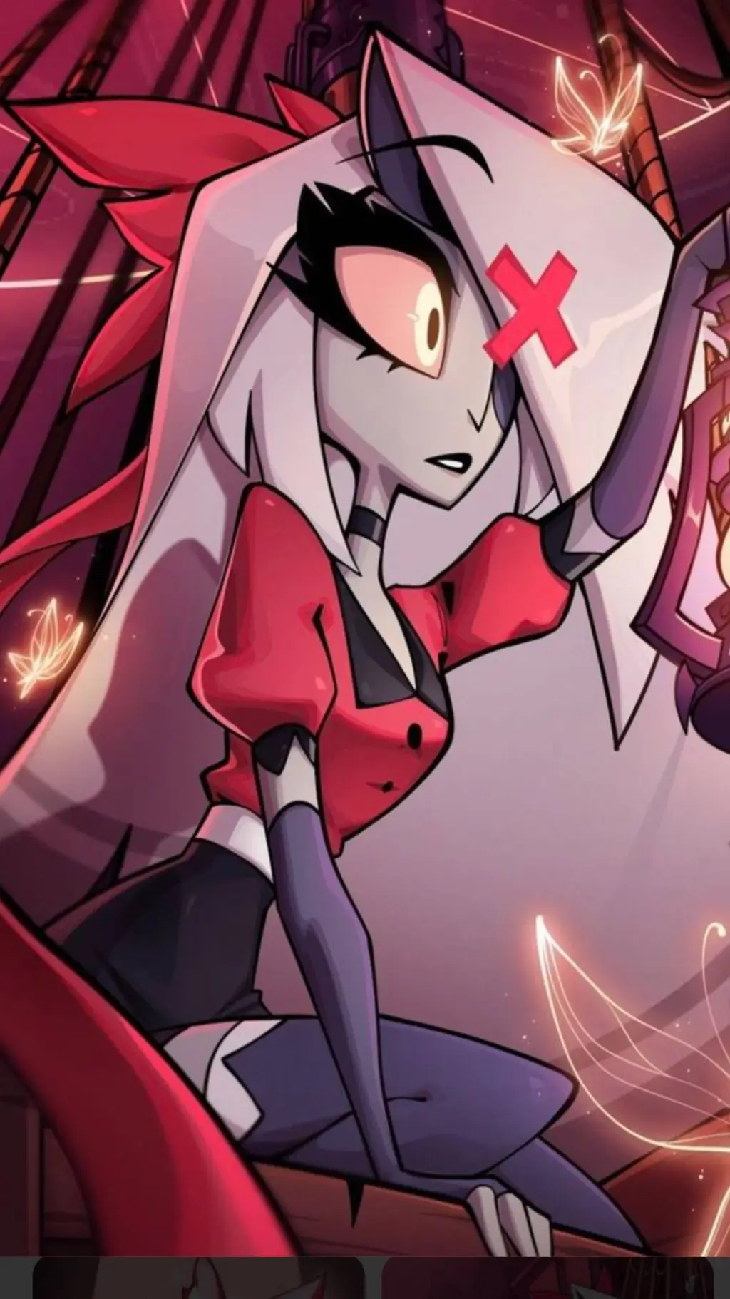 ai character: vaggie urbigsis(re background