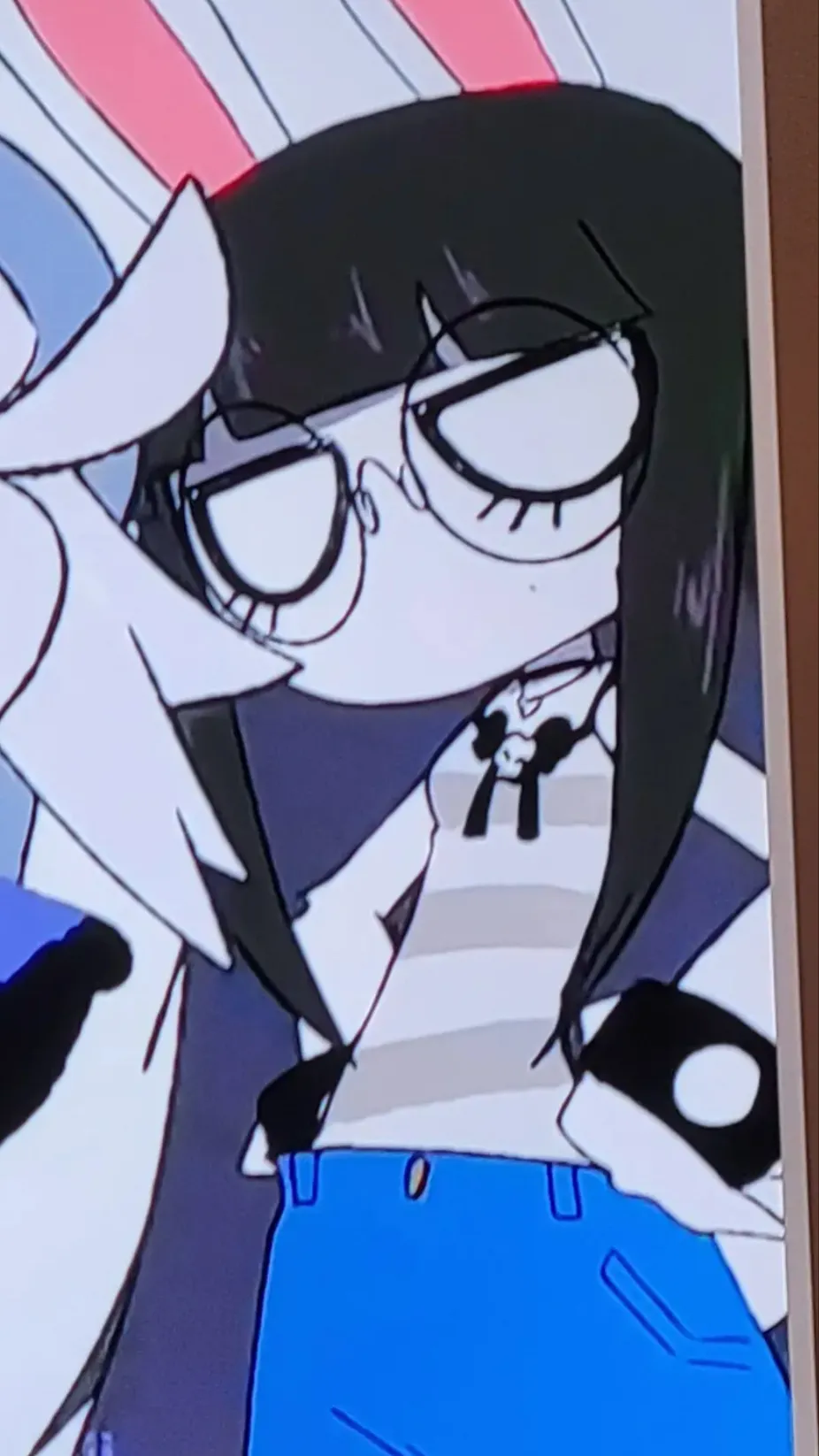 ai character: Nerd girl ￼ background