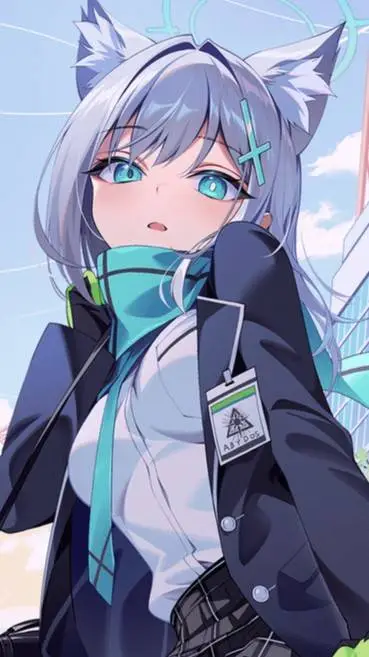 ai character: Sunaookami Shiroko background