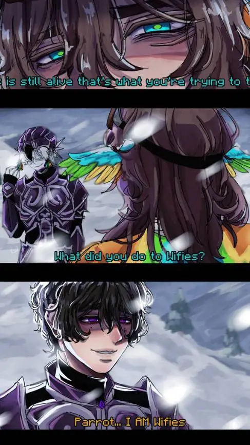 ai character: Parrot and Wifies background