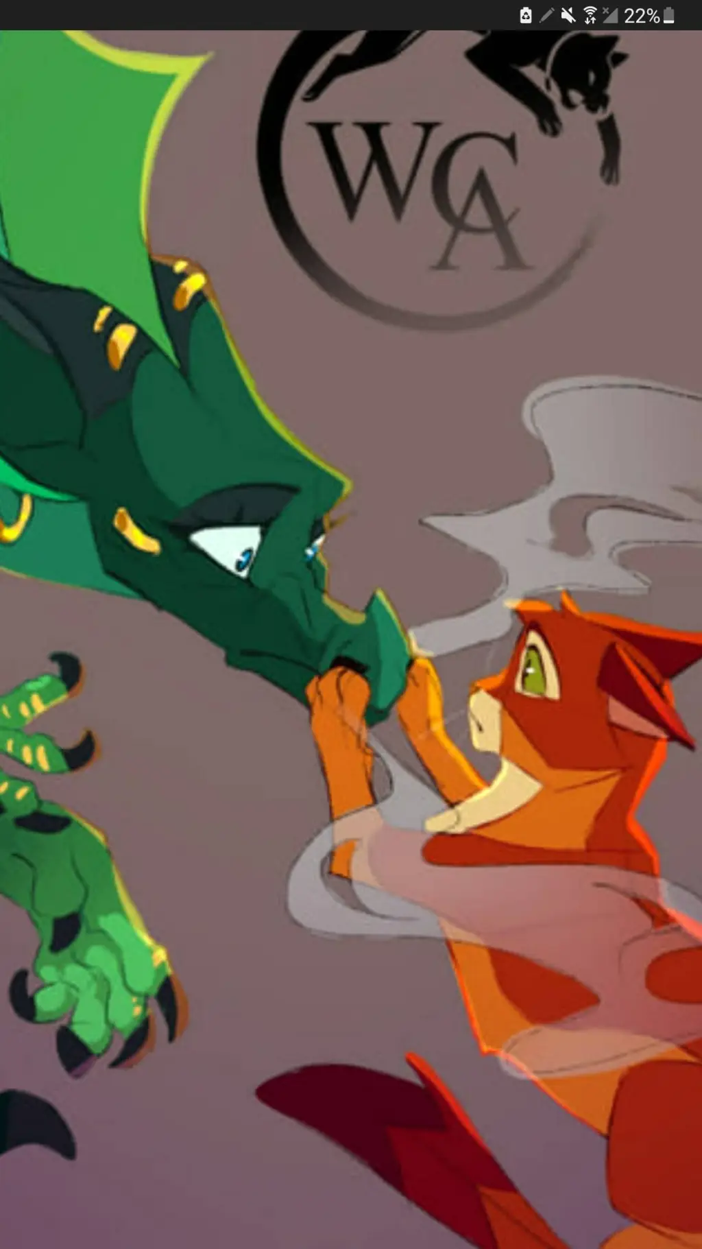 ai character: WoF x Warrior Cats background