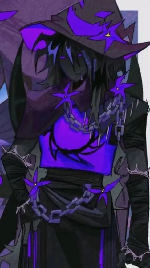 ai character: Azure 💐💜 background