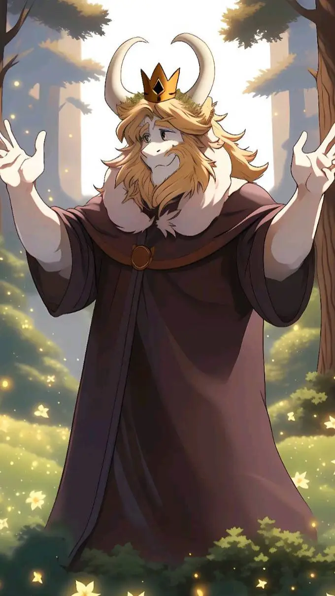 ai character: Asgore Dreemurr  background