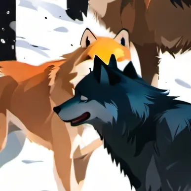 chat with ai character: Christmas wolves
