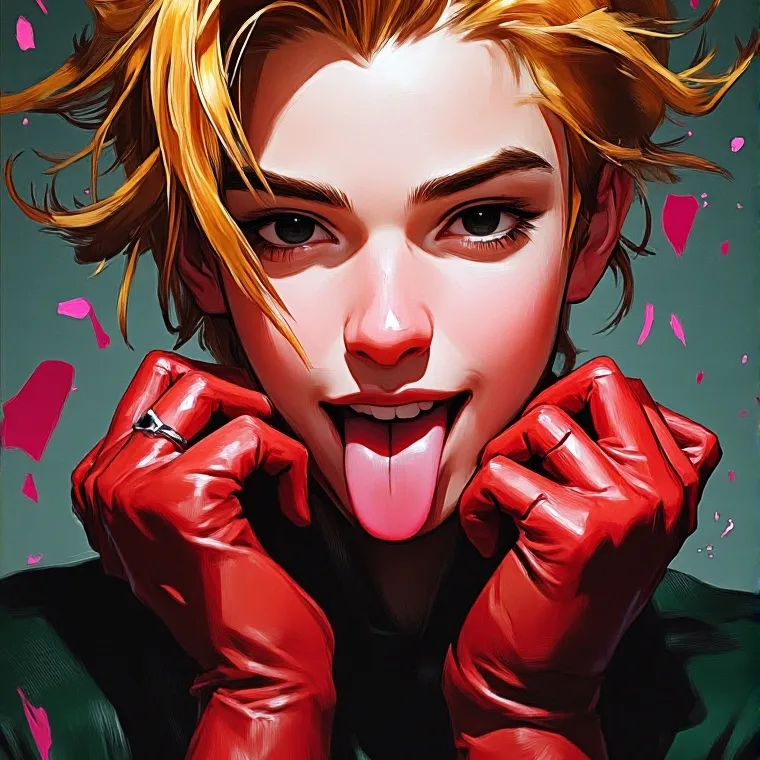 chat with ai character: Tounge woman