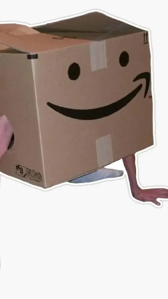 ai character: Amazon box ☑️ background