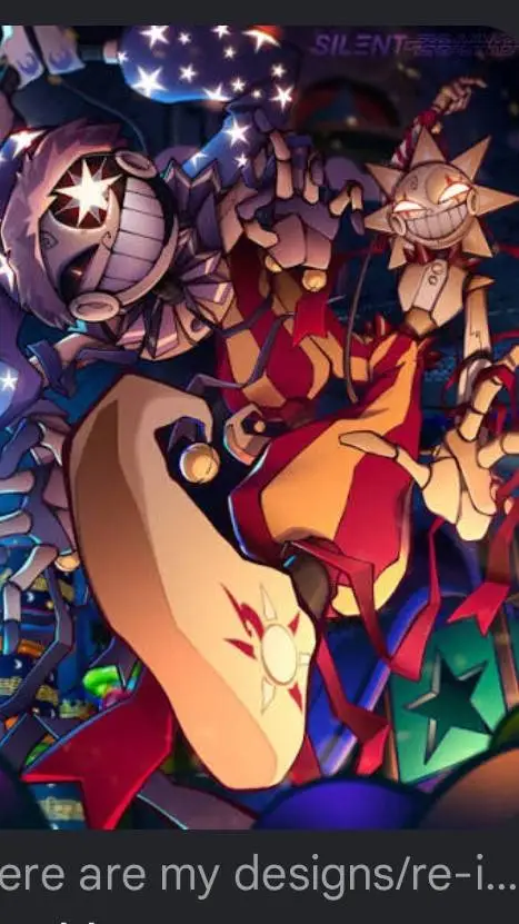 ai character: Sun and moon  background