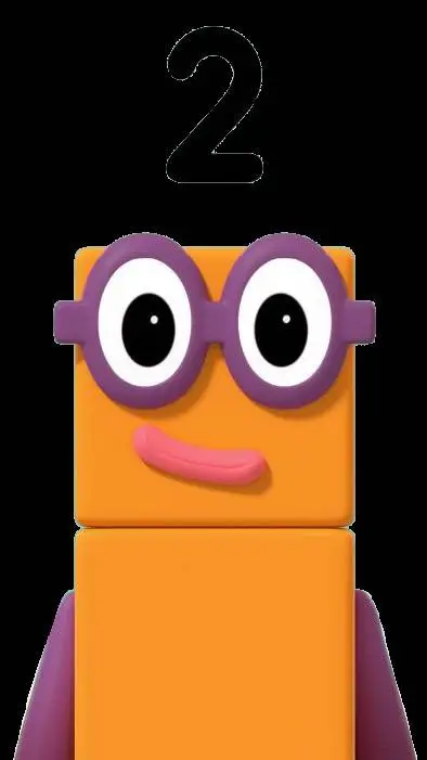 ai character: number blocks 2  background
