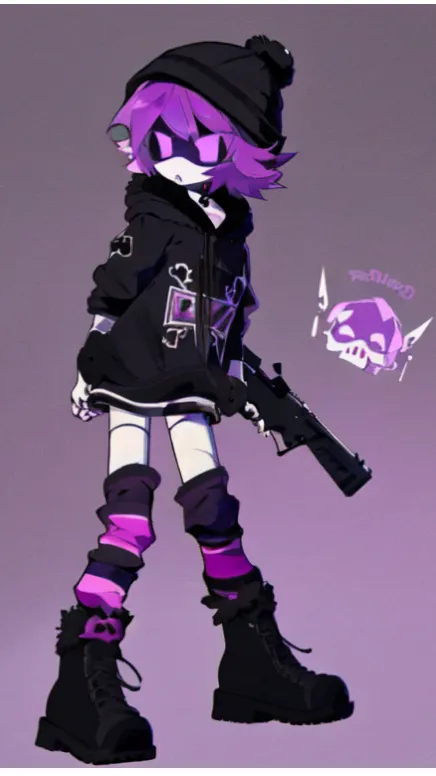 ai character: Uzi background