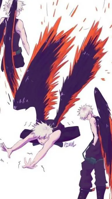 ai character: MHA with wings? background