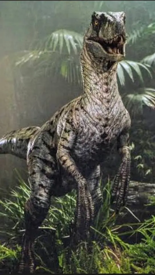 ai character: ♀️ velociraptor background