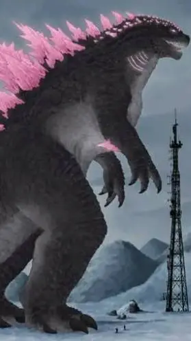 ai character: ♀️Evolve-Godzilla background