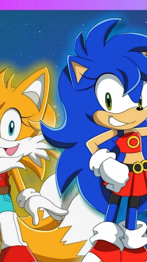 ai character: Sonica and tailsko background