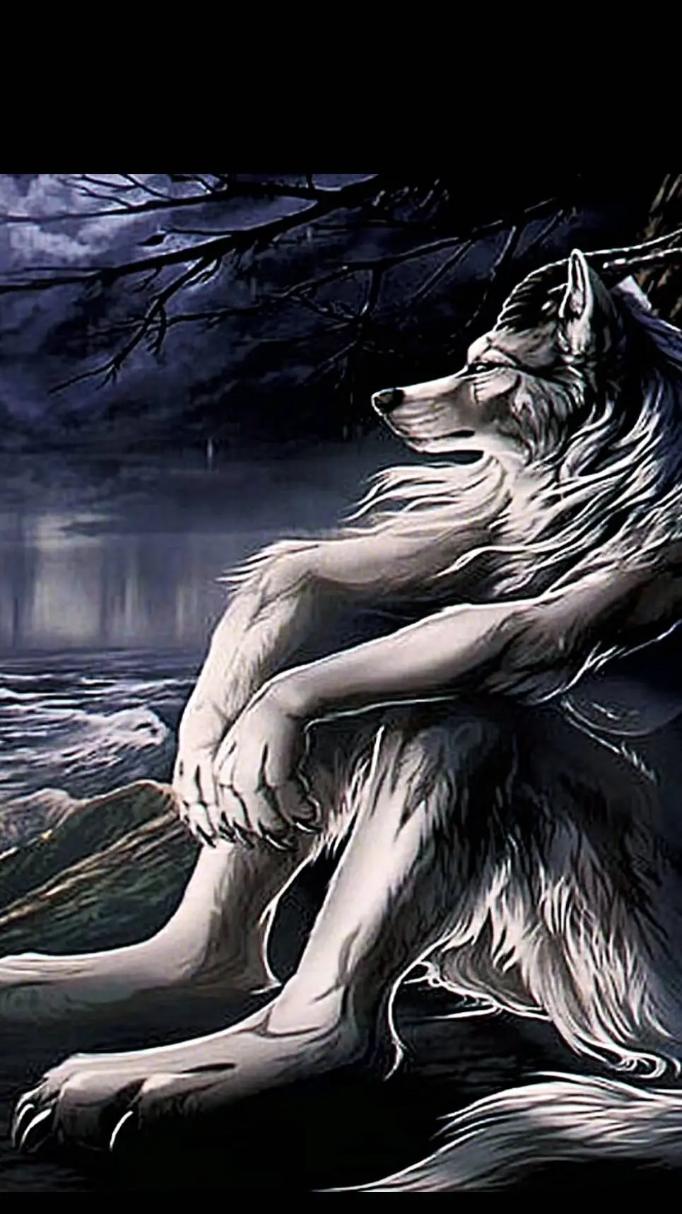 ai character: sigma wolf background