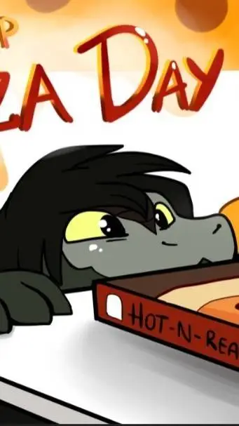 ai character: pizza day scp🦎🍕🟢 background