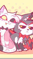ai character: Angel/ husk cats background