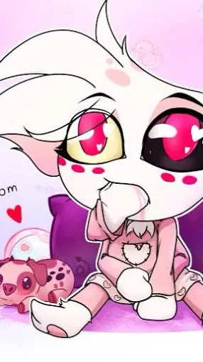 ai character: Angel dust baby background