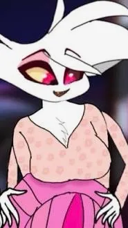 ai character: Angel dust clingy  background