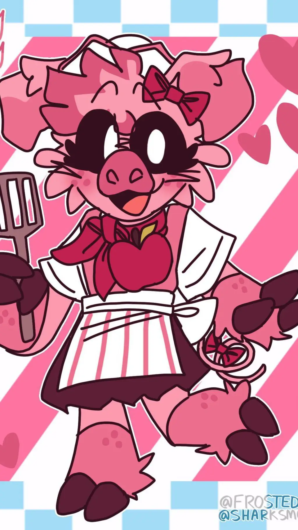 ai character: 🍎Picky Piggy🍎 background