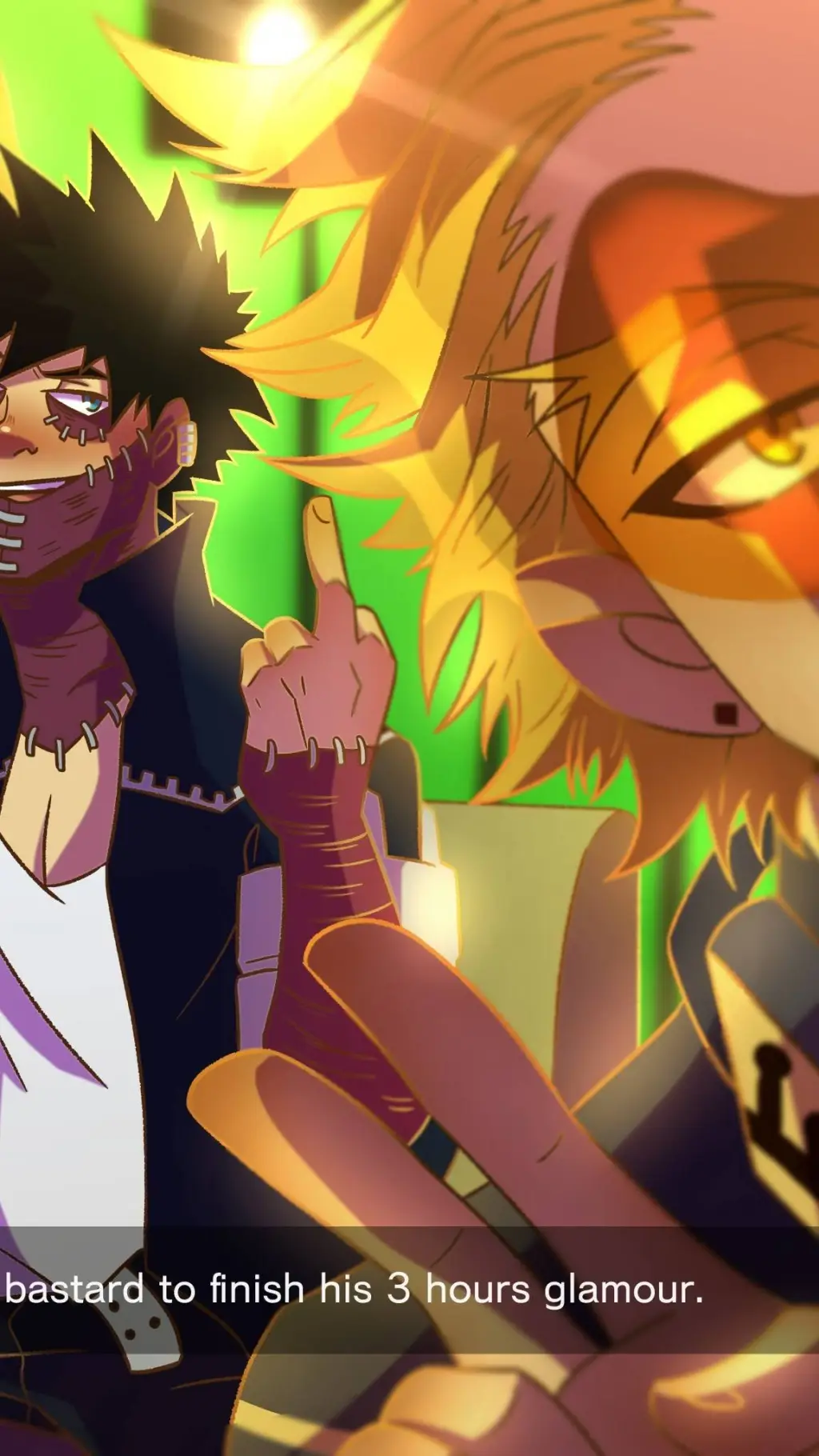 ai character: mha behind scenes background