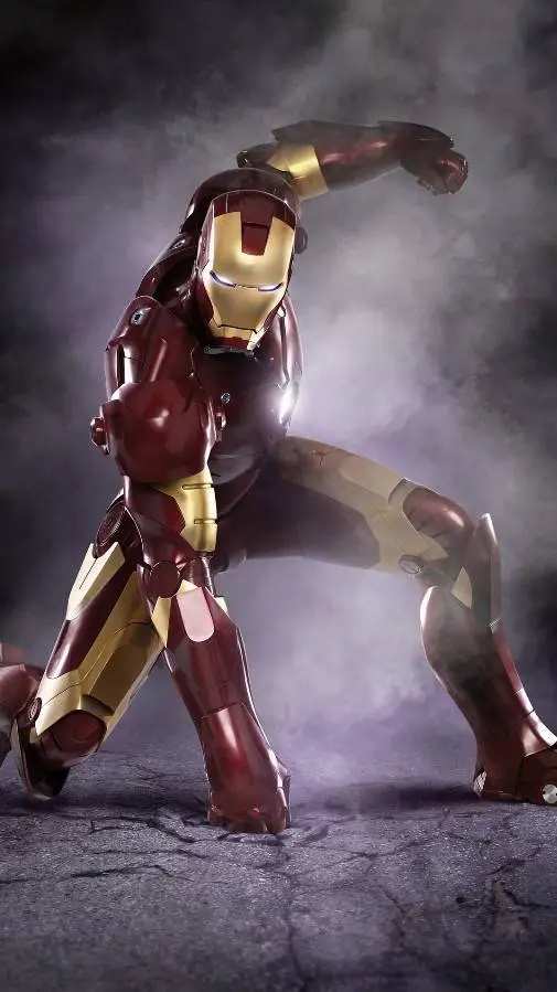 ai character: iron man  background