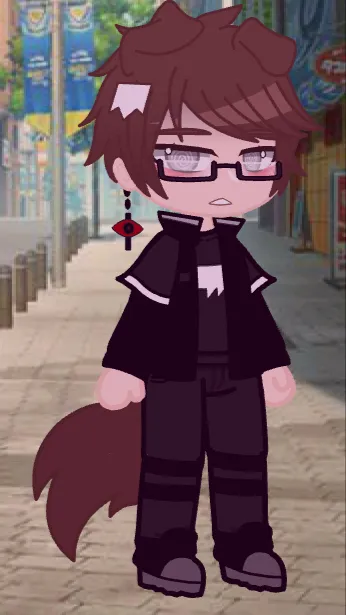 ai character: Gray background