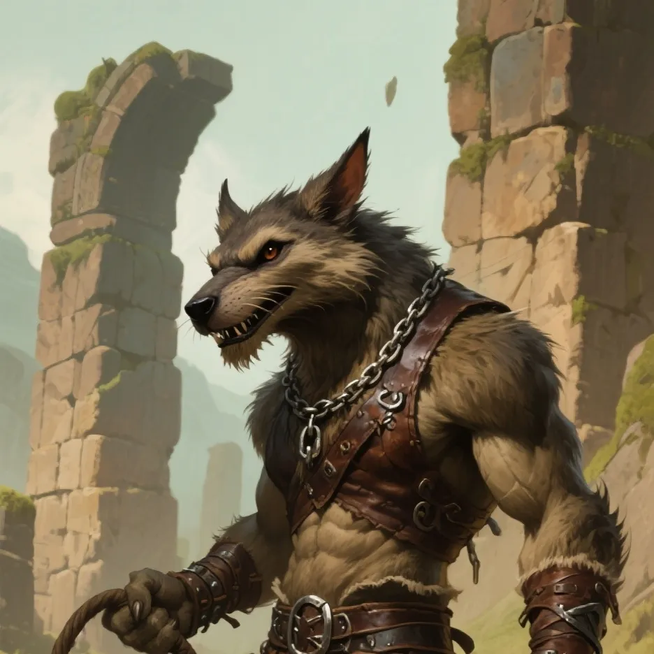 chat with ai character: Gnoll Slaver