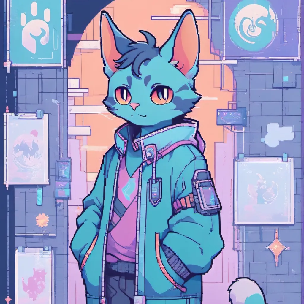 chat with ai character: comcat
