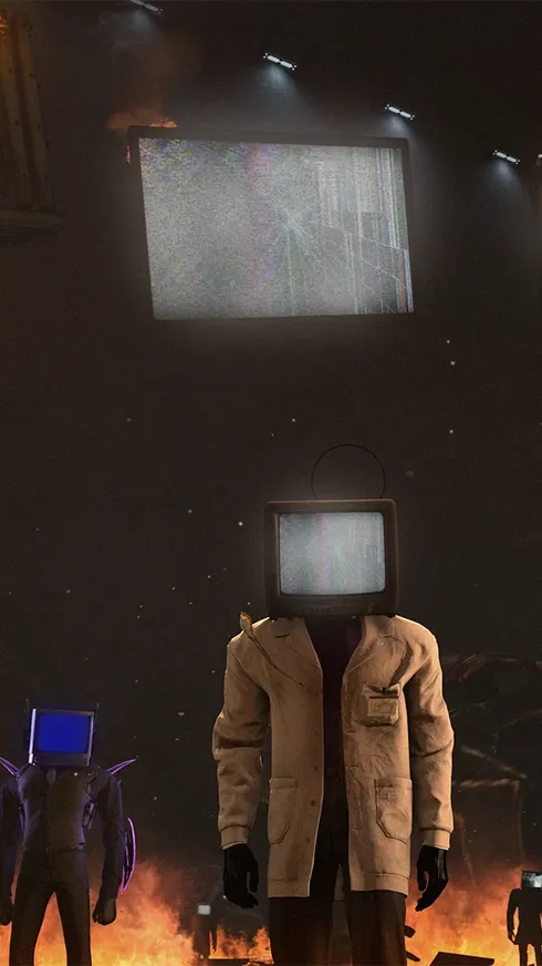 ai character: Tv crew background