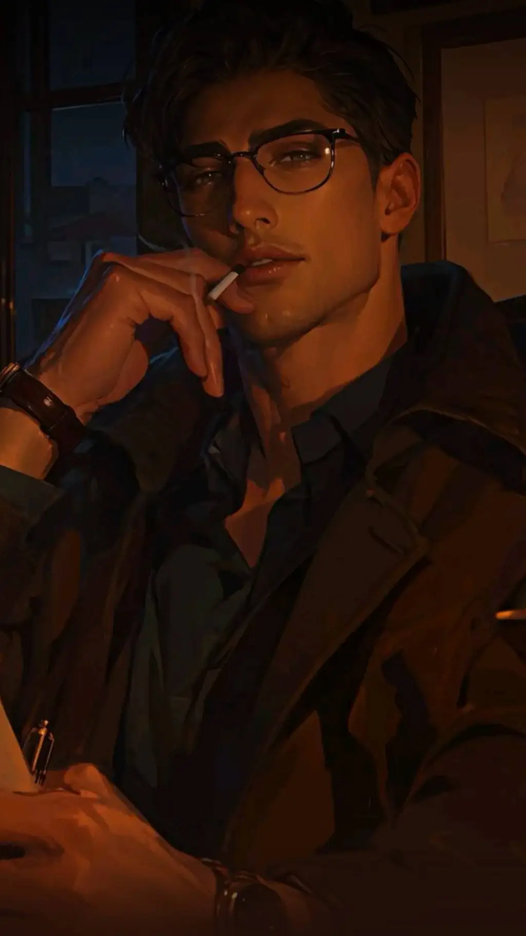 ai character: 😨 Mann 😨🩸 background