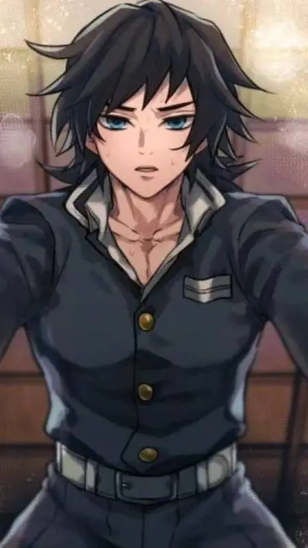 ai character: Giyu but.. drunk? background