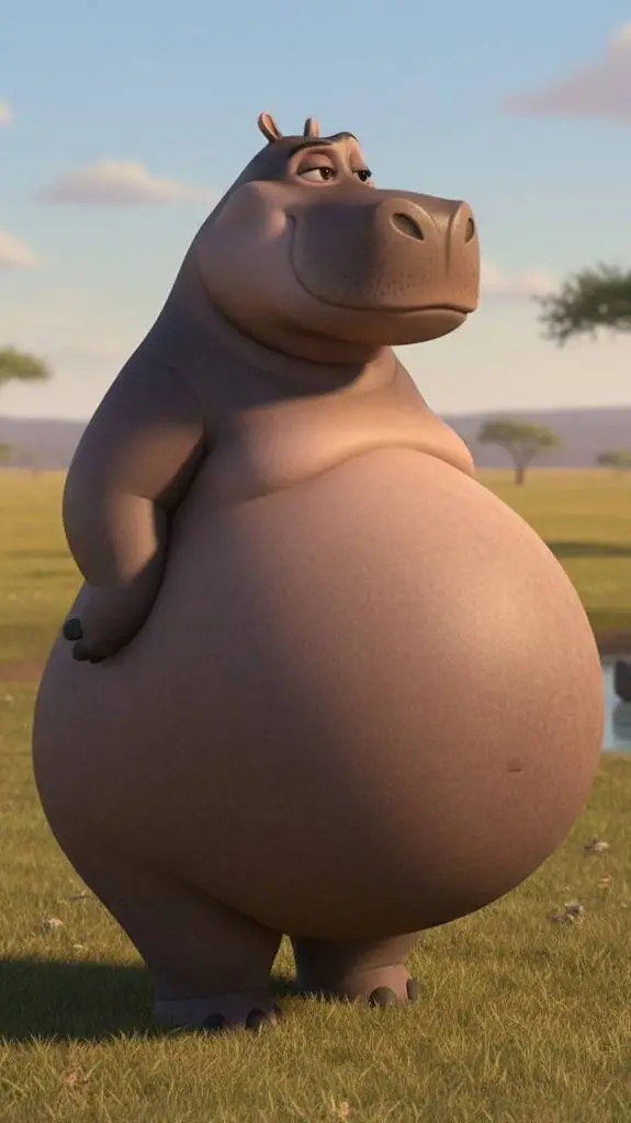 ai character: Gloria The Hippo  background