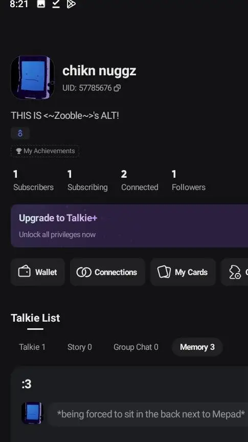 ai character: Zooble/Chikn nuggz background