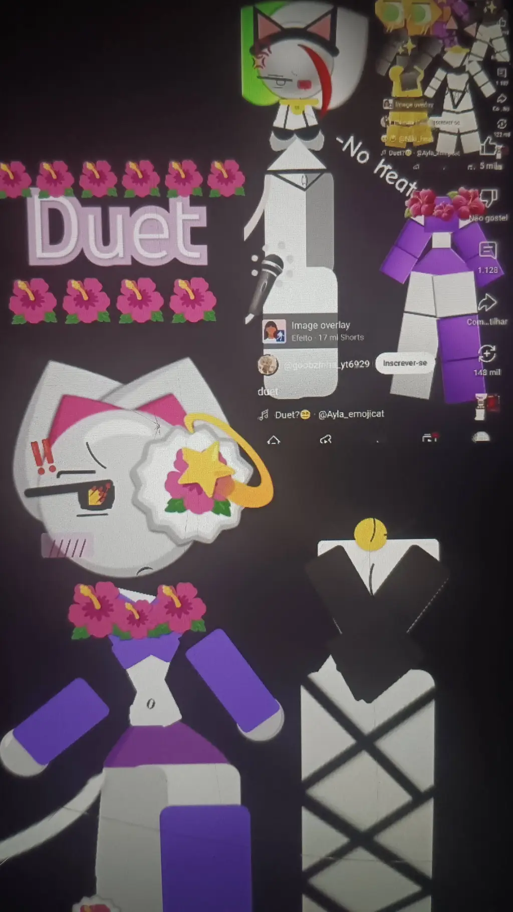 ai character: Emoji cat heat  background